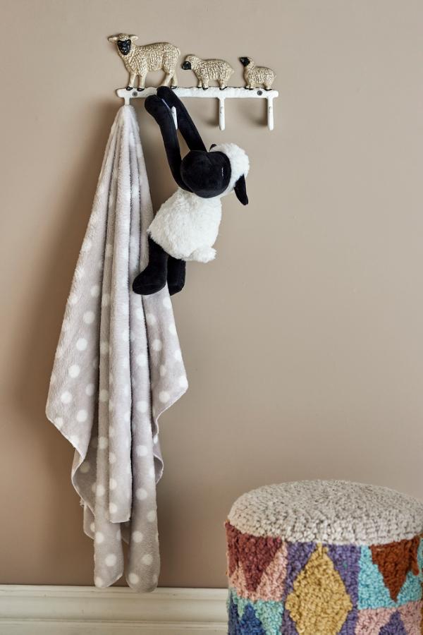 Bloomingville Mini Dolly Soft Toy with blanket, White, Polyester
