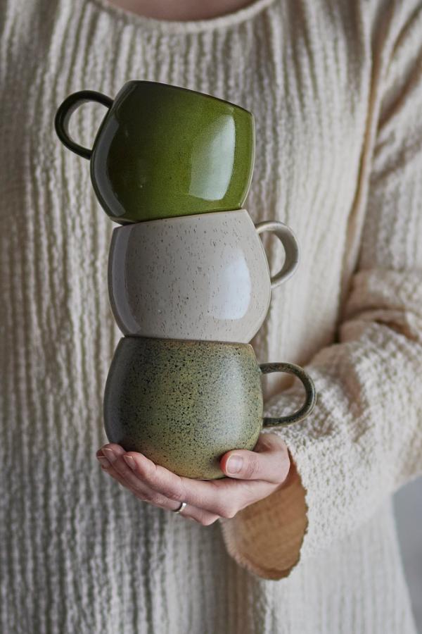 Bloomingville Addison Mug, Green, Stoneware
