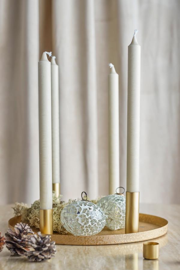 Bloomingville Maxime Candle Holder, Gold, Metal