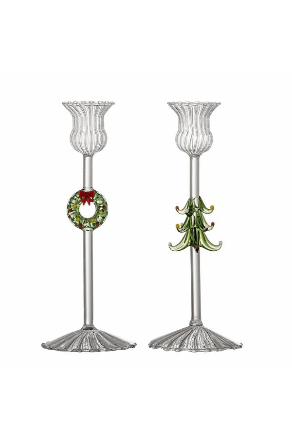 Bloomingville Branton Candle Holder, Clear, Glass
