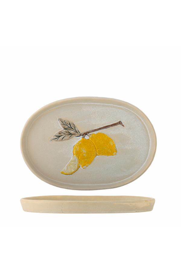 Creative Collection Hadden Serving Plate, Yellow, Stoneware