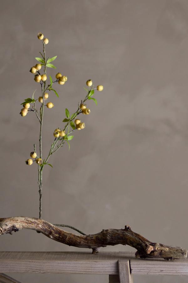 Bloomingville Hawthorn Branch, Yellow, Artificial Flowers