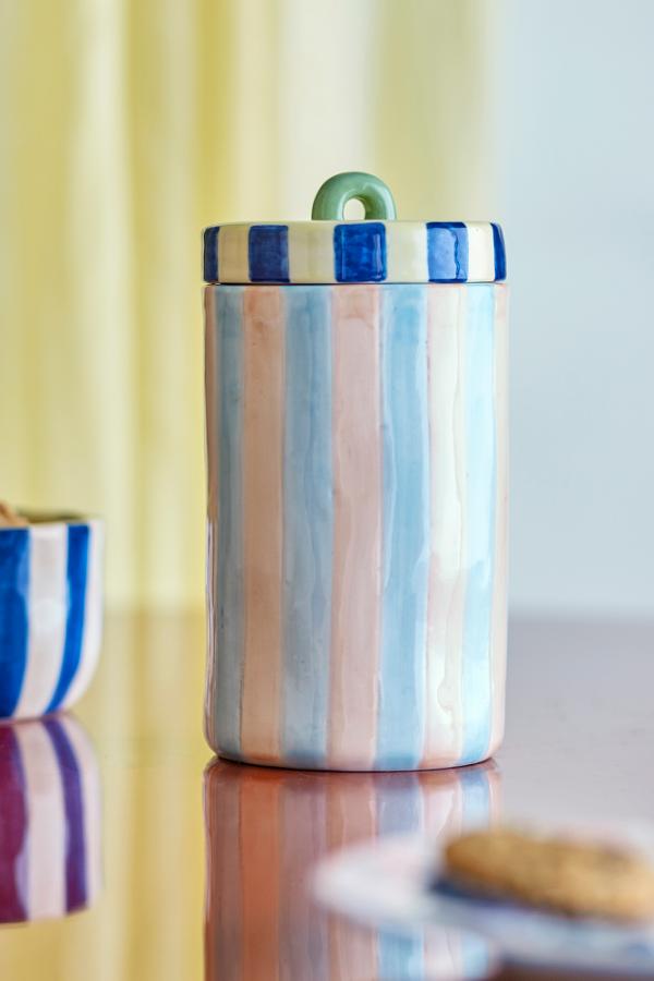 Bloomingville Phoenix Jar w/Lid, Multi, Stoneware
