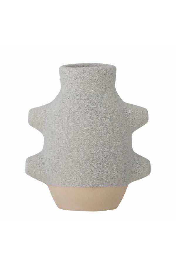 Bloomingville Birka Deco Vase, White, Ceramic