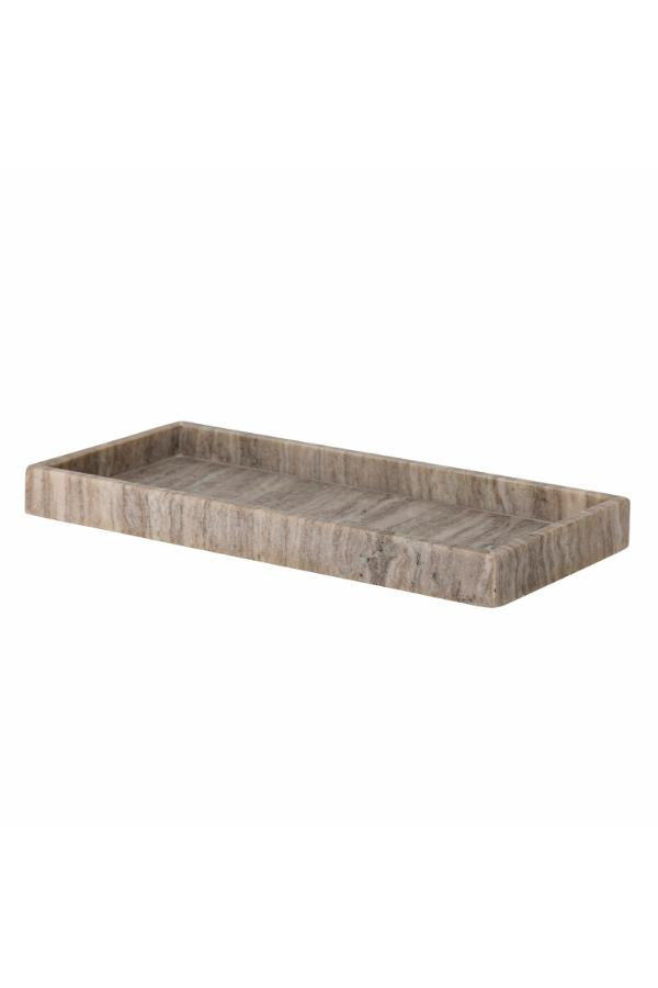 Bloomingville Majsa Tray, Brown, Marble