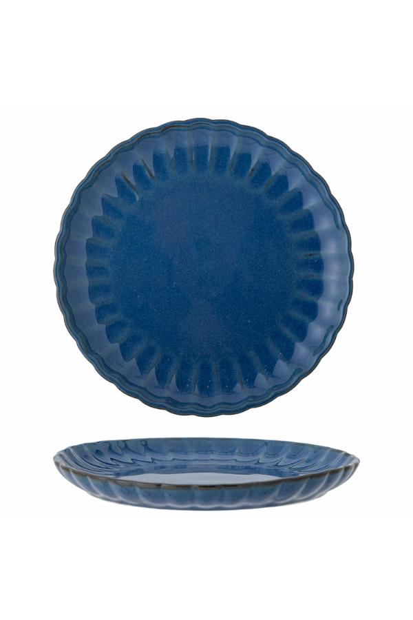 Bloomingville Latina Plate, Blue, Stoneware
