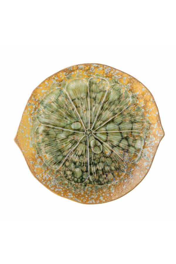 Bloomingville Milani Serving Plate, Green, Stoneware