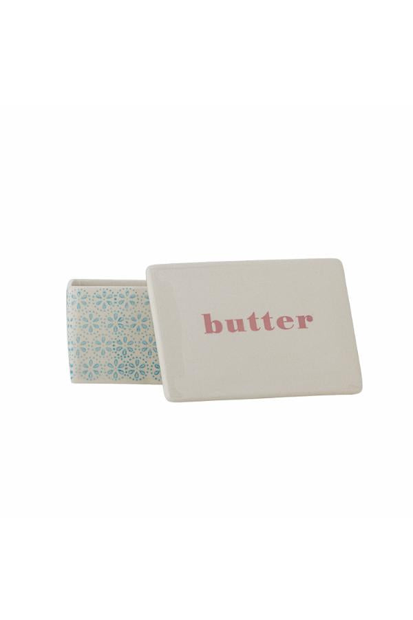 Bloomingville Patrizia Butter Box, Blue, Stoneware