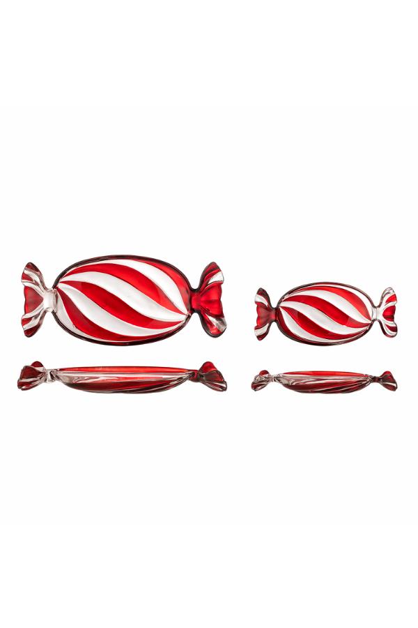 Bloomingville Sweetie Serving Plate, Red, Glass