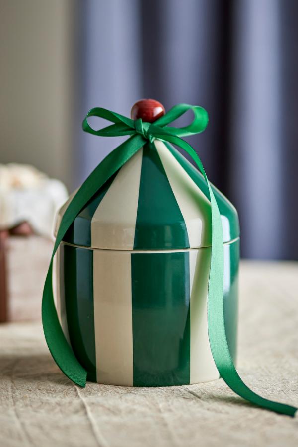 Bloomingville Mini Cimmi Jar w/Lid, Green, Stoneware