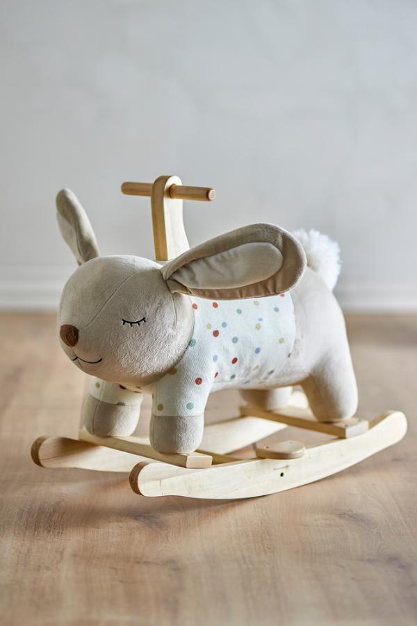Bloomingville Mini Villja Rocking Toy, Rabbit, Multi, Polyester
