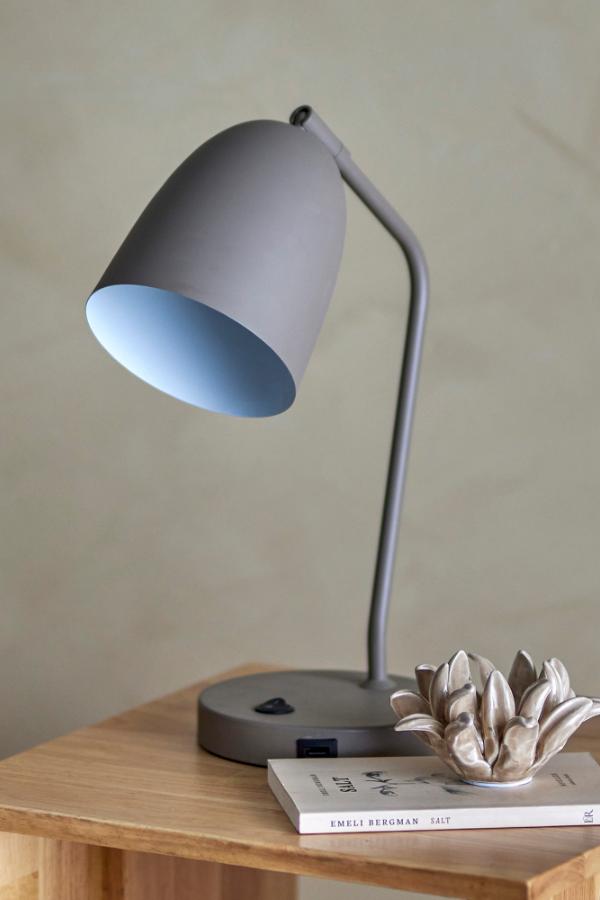 Bloomingville Lemar Table lamp, Grey, Metal