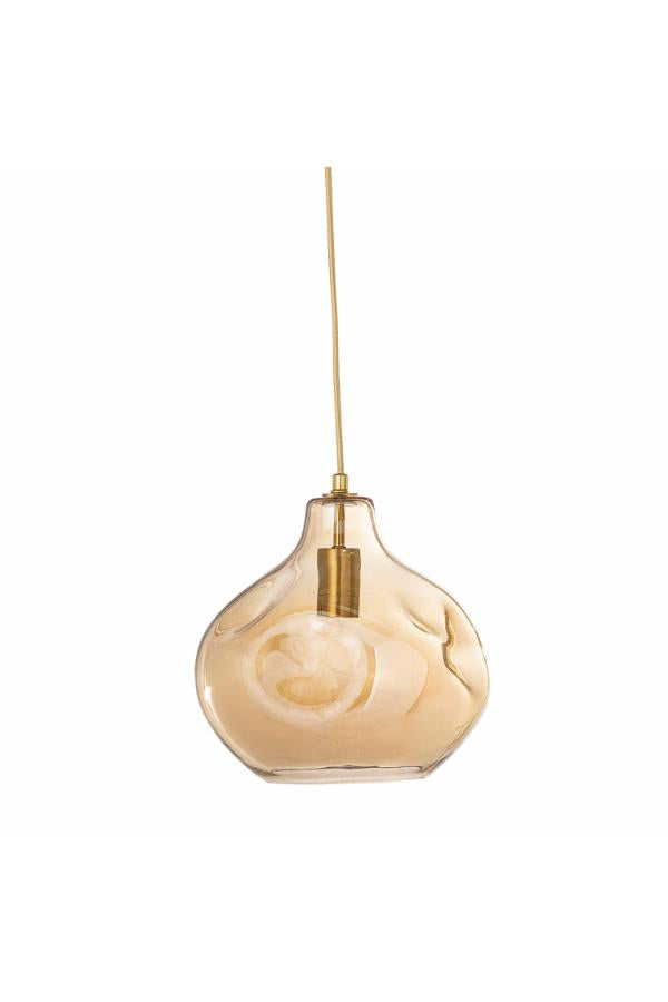 Creative Collection Azizi Pendant Lamp, Brown, Glass