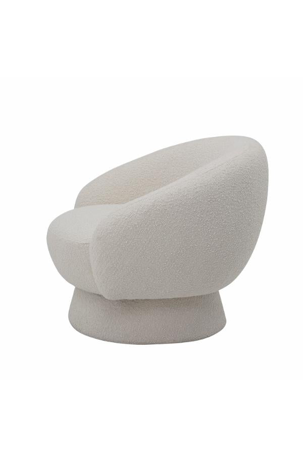 Bloomingville Ted Lounge Chair, White, Polyester