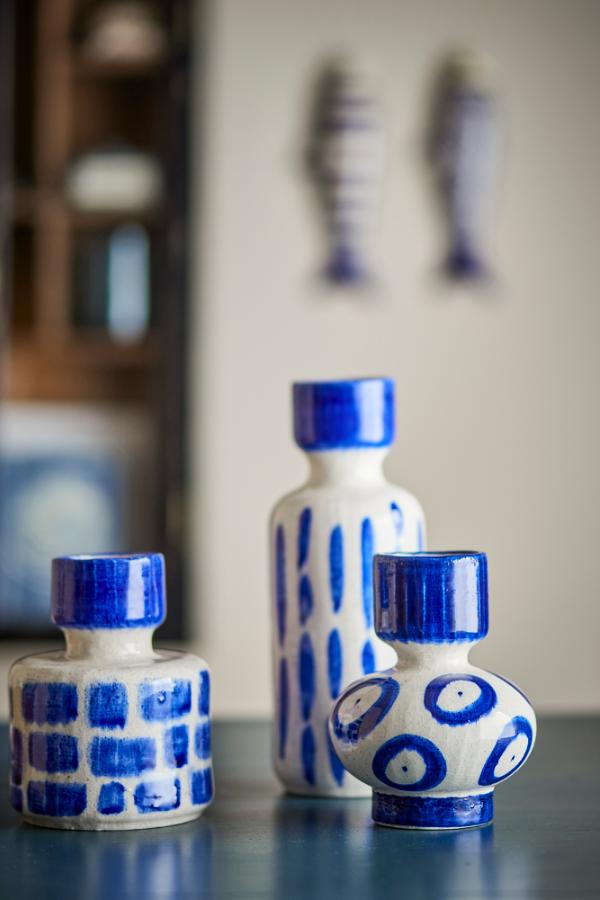 Creative Collection Romane Vase, Blue, Stoneware