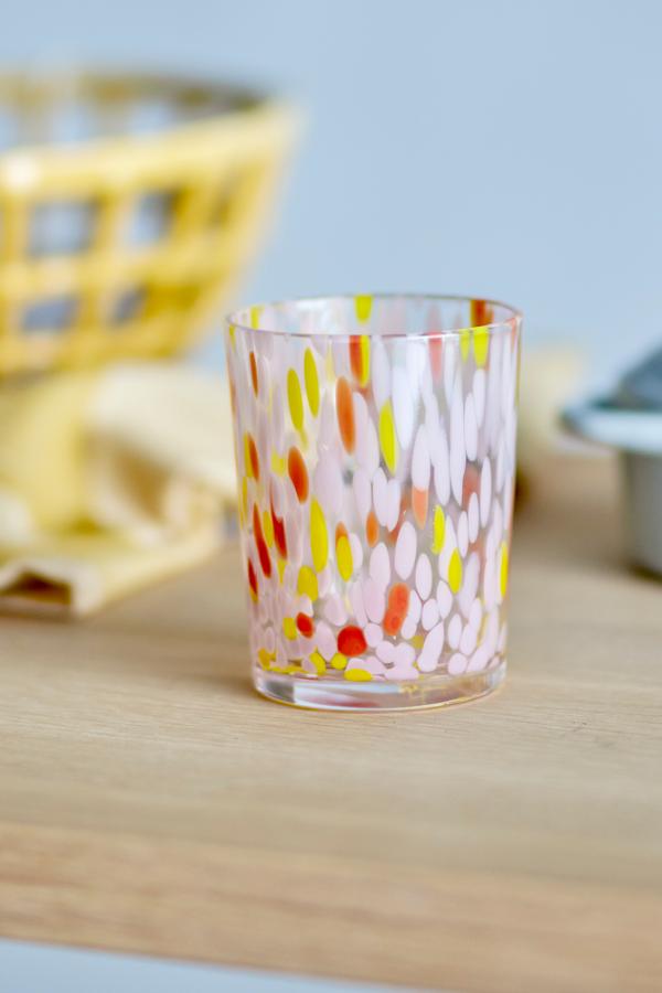 Bloomingville Lilya Drinking Glass, Rose, Glass