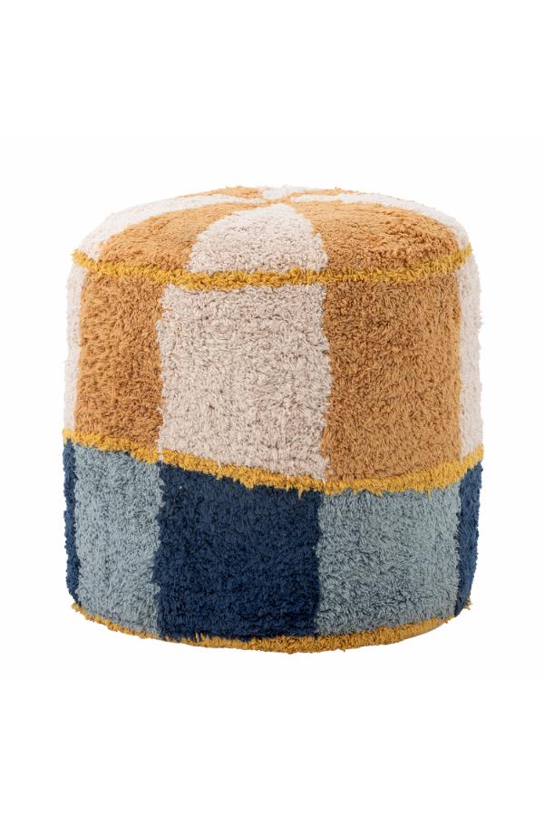 Bloomingville Mini Kio Pouf, Multi, Cotton