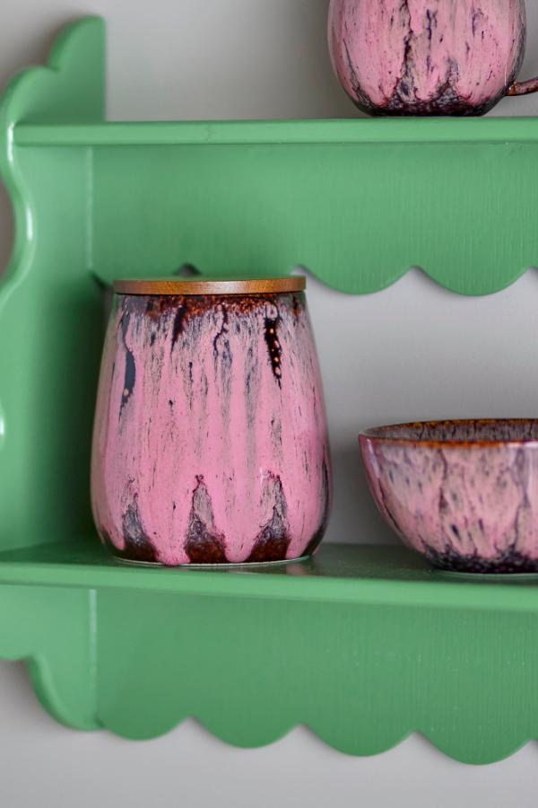 Creative Collection Rayen Jar w/Lid, Rose, Stoneware
