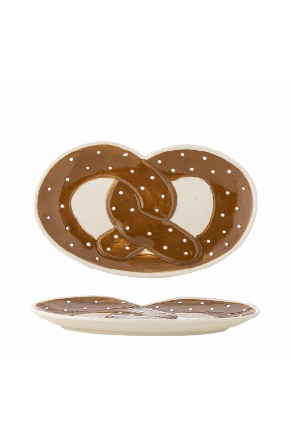 Bloomingville Treats Serving Plate, Brown, Stoneware