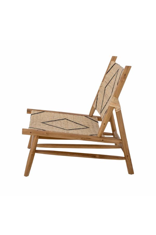 Creative Collection Lennox Lounge Chair, Nature, Teak