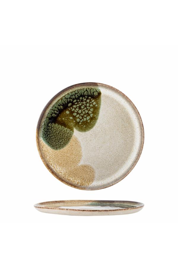 Bloomingville Jules Plate, Green, Stoneware