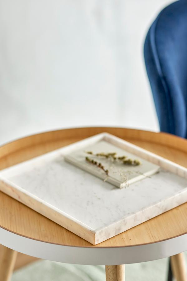 Bloomingville Majsa Tray, White, Marble