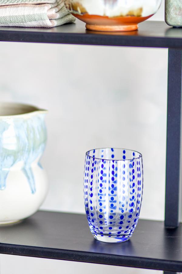 Bloomingville Brinley Drinking Glass, Blue, Glass