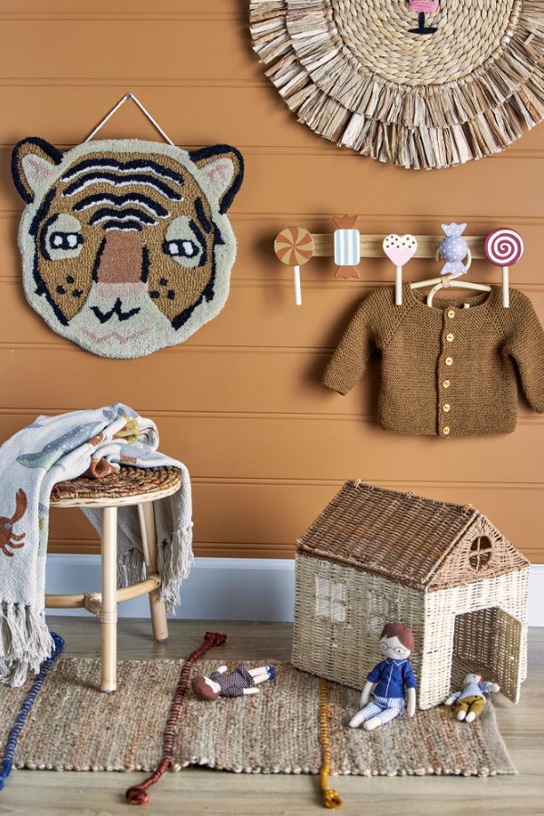 Bloomingville Mini Rudy Coat Rack, Multi, FSC®100%, MDF