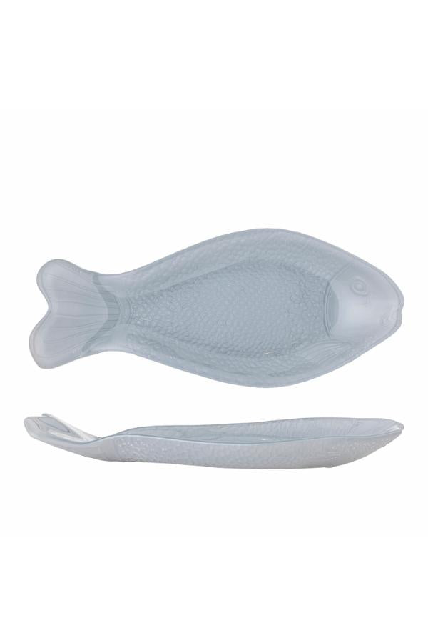 Creative Collection Yuna Serving Plate, Grey, Glass
