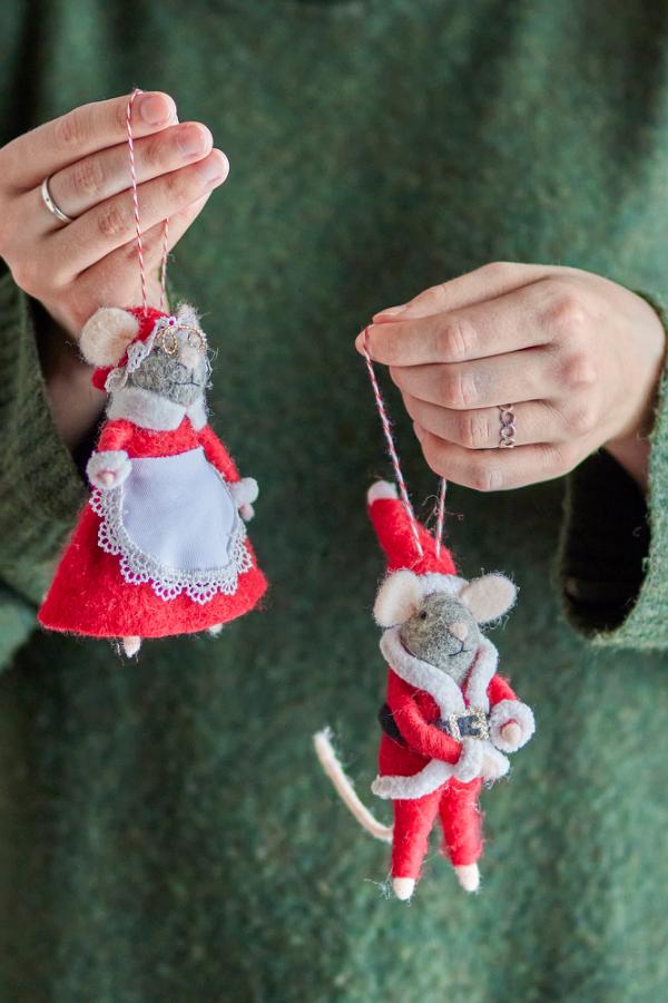 Bloomingville Peo Ornament, Red, Wool