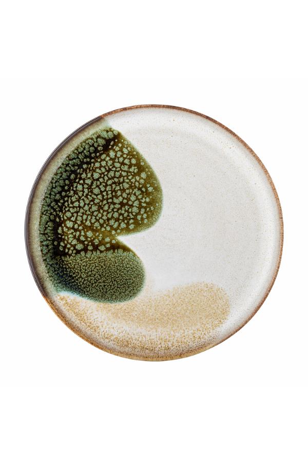 Bloomingville Jules Plate, Green, Stoneware