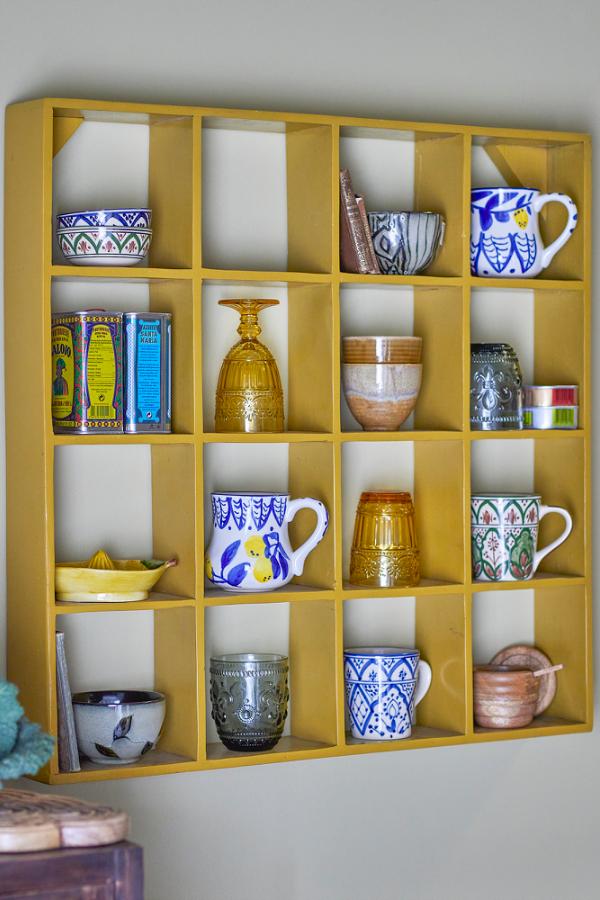 Creative Collection Bekka Shelf, Yellow, Reclaimed Wood