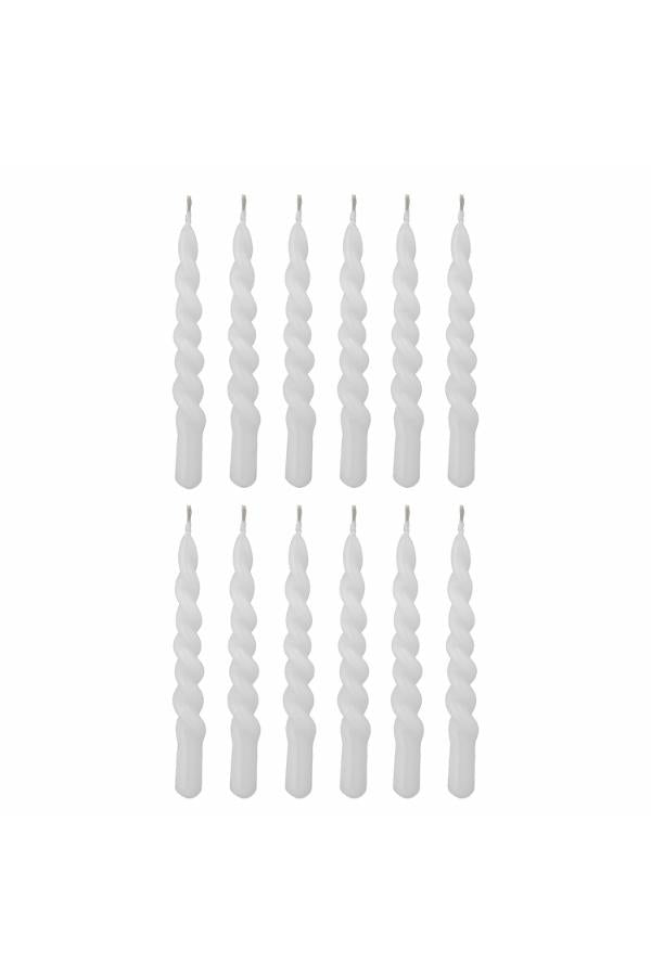 Bloomingville Twist Candle, White, Paraffin