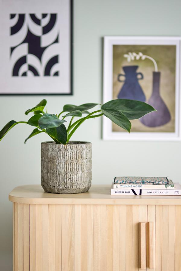 Bloomingville Benas Deco Flowerpot, Grey, Cement
