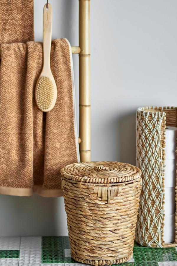 Bloomingville Peri Basket w/Lid, Nature, Water Hyacinth