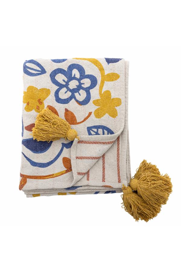 Bloomingville Figuria Throw, Multi, Recycled Cotton