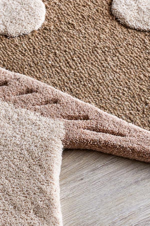 Bloomingville Mini Mushroom Rug, Brown, Wool