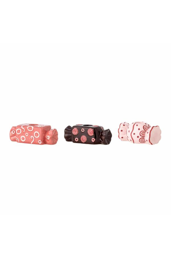 Bloomingville Maiano Candle Holder, Rose, Ceramic