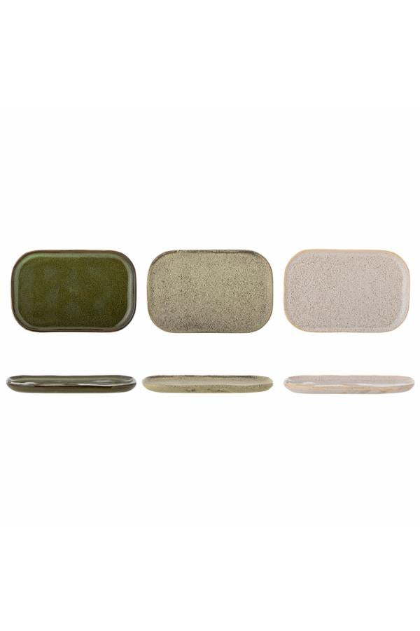 Bloomingville Addison Plate, Green, Stoneware
