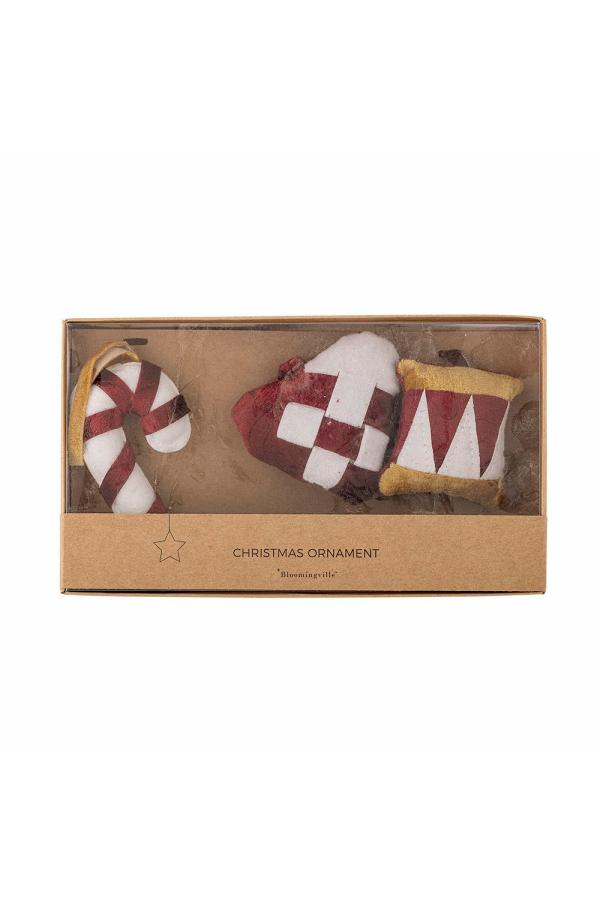 Bloomingville Velua Ornament, Red, Polyester
