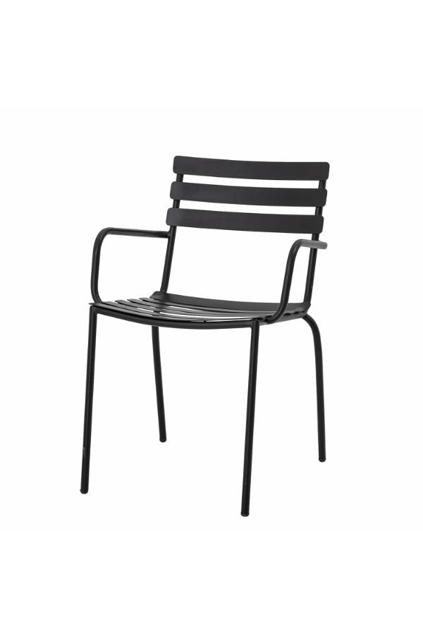 Bloomingville Monsi Dining Chair, Black, Galvanized Metal