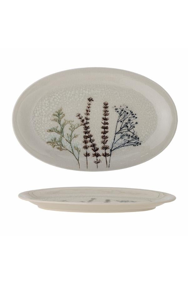 Bloomingville Bea Serving Plate, Nature, Stoneware