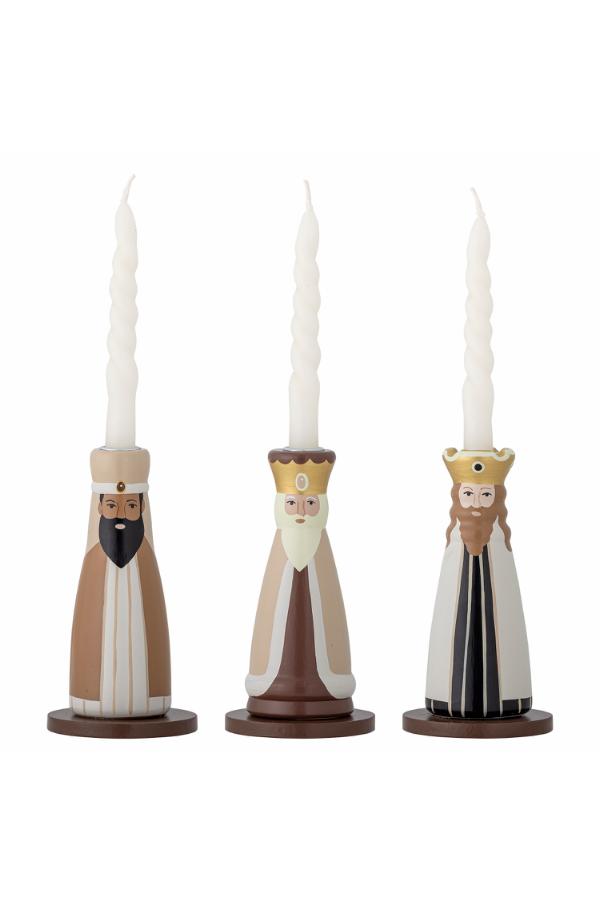 Bloomingville Betiel Candle Holder, Multi, FSC®100%, Beech