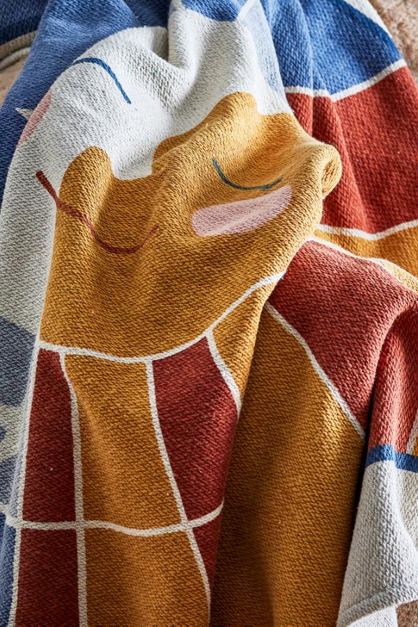 Bloomingville Mini Sun Throw, Multi, Recycled Cotton