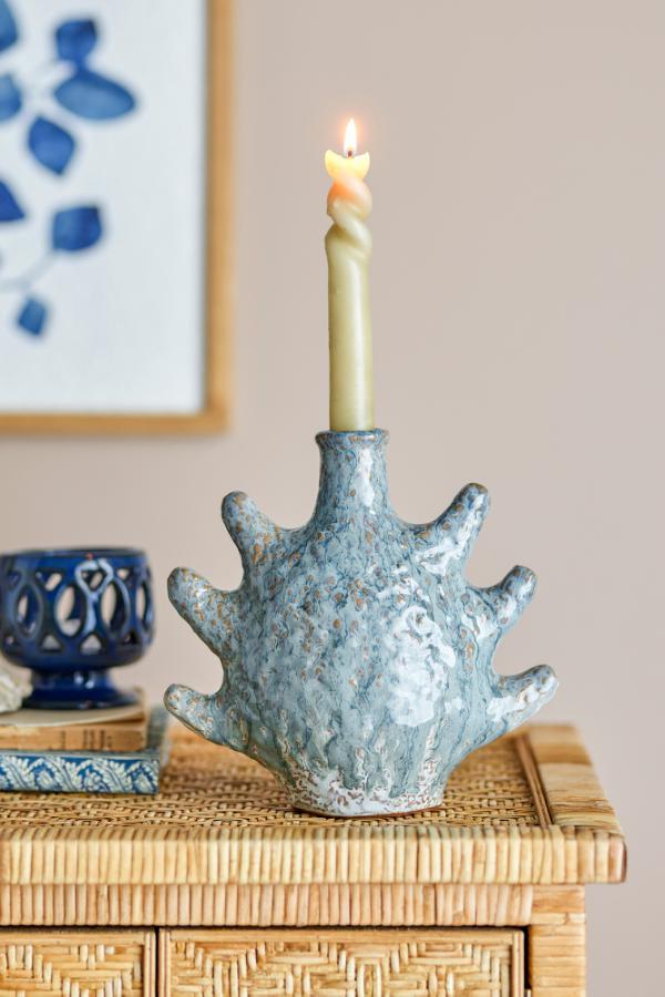 Creative Collection Bridget Candle Holder, Grey, Stoneware