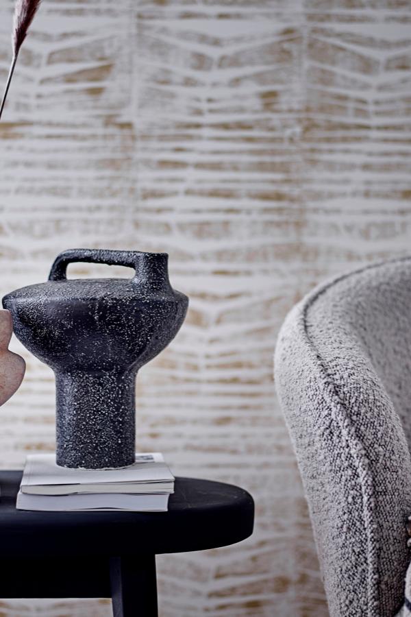 Bloomingville Vefa Vase, Black, Terracotta