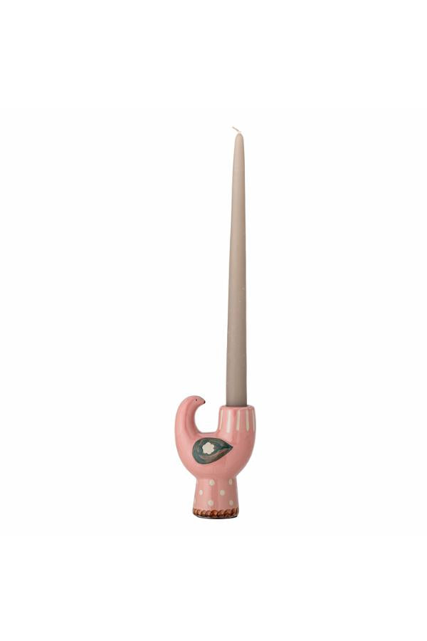 Bloomingville Trudy Candle Holder, Rose, Stoneware