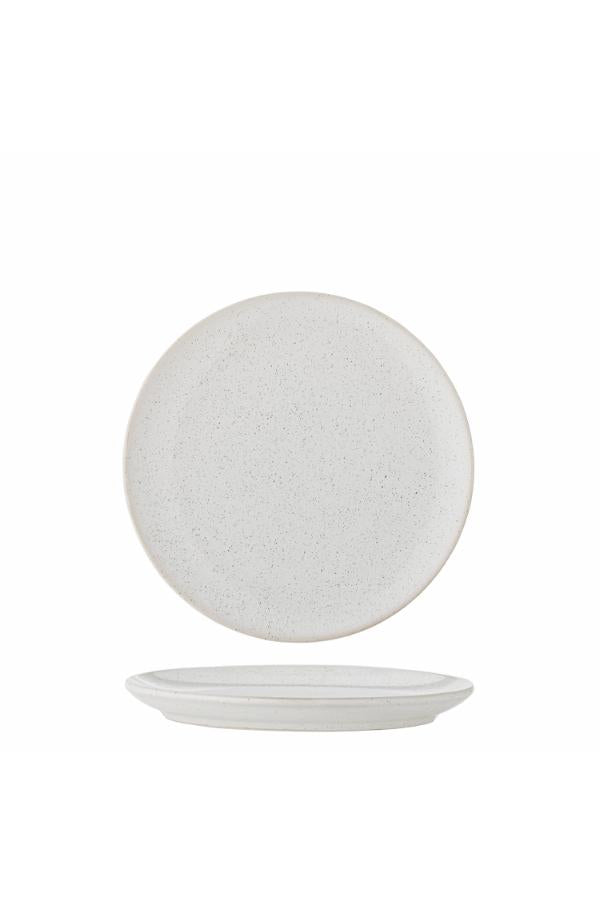 Bloomingville Addison Plate, White, Stoneware