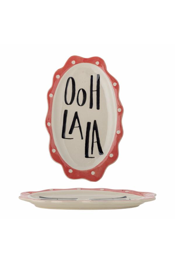Bloomingville Soline Serving Plate, Multi, Stoneware