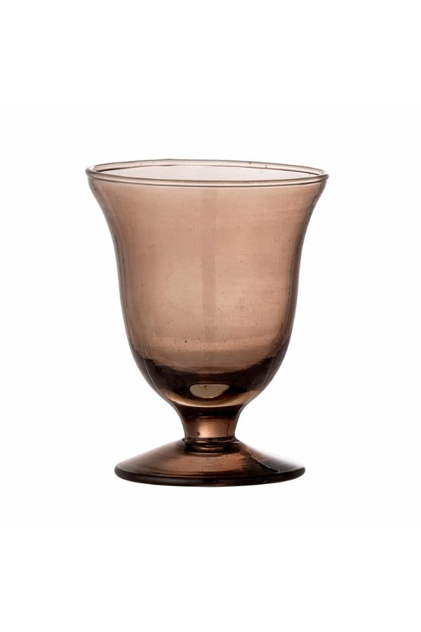Bloomingville Florentine Wine Glass, Brown, Recycled Glass